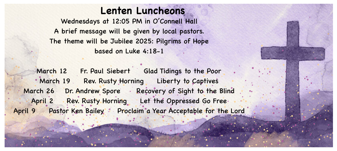 Lenten Luncheons 2025